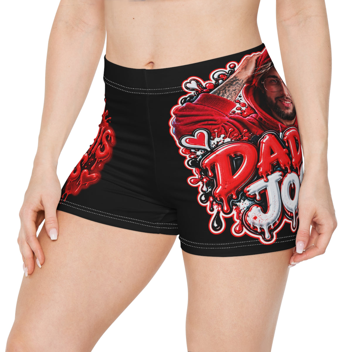 Black I Love This For Us Women's AOP Shorts