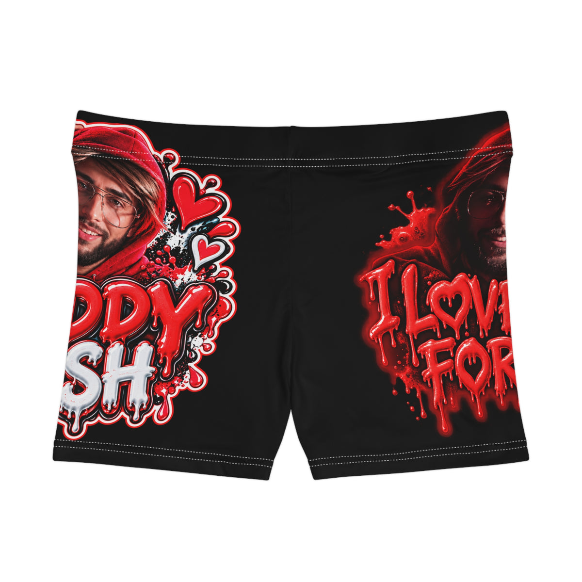 Black I Love This For Us Women's AOP Shorts