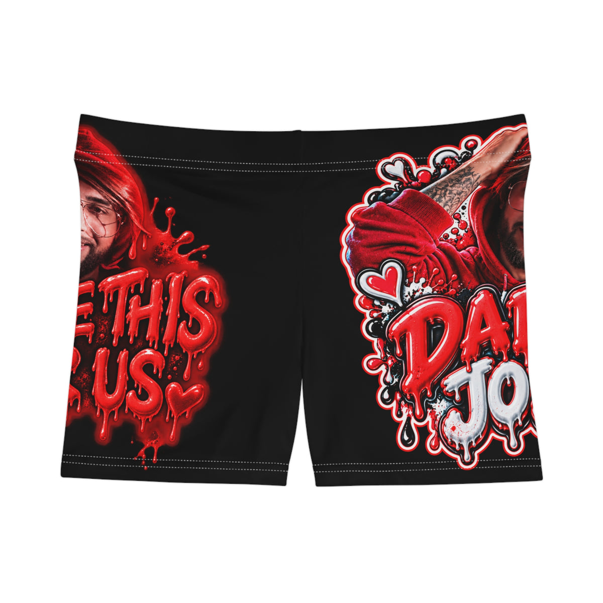 Black I Love This For Us Women's AOP Shorts